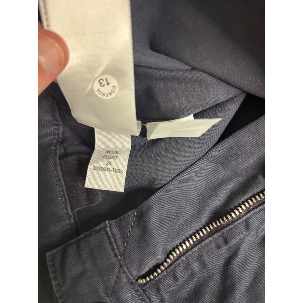 NWT Navy Madewell Women's The Darted Barrel-Leg Utility Workwear Pant 24 #NV176 - Picture 8 of 10